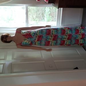 Alison Brittney tie dye maxi dress XL